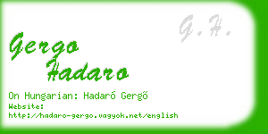 gergo hadaro business card
