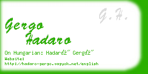 gergo hadaro business card